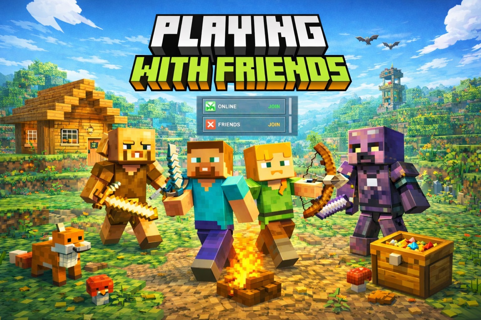 playing with friends  minecrft apk